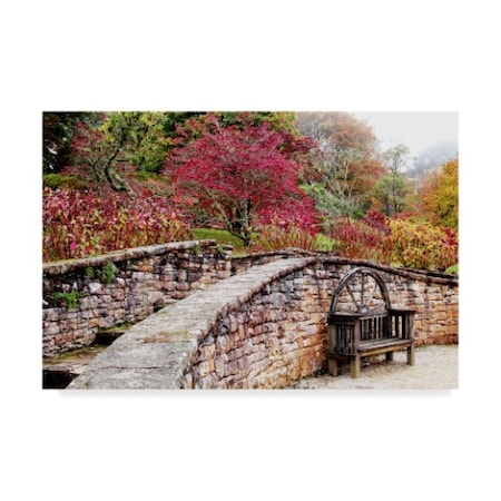 Incredi 'Garden Bridge Stone' Canvas Art,30x47